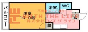 西田産業第6ビル(1K/3階)の間取り写真