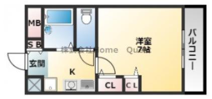 スクアドラ-(1K/1階)の間取り写真