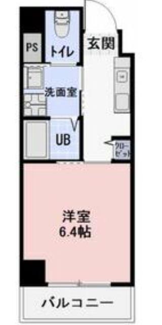 ワイズタワー新栄(1K/2階)の間取り写真