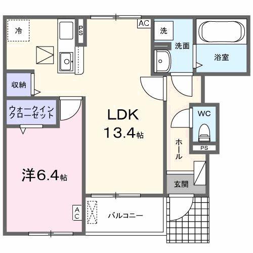 BRISE・ブリーズ(1LDK/1階)の間取り写真