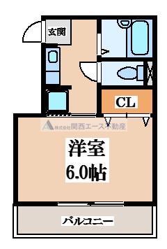 フレックス花園(1K/3階)の間取り写真