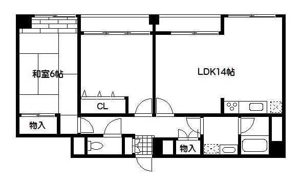 DRホームズ中野(2LDK/2階)の間取り写真