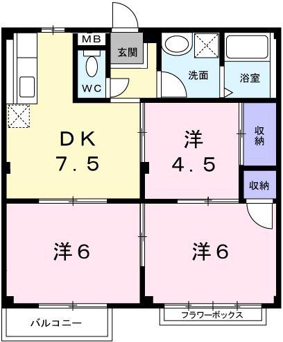 オアシスやまな(3DK/1階)の間取り写真
