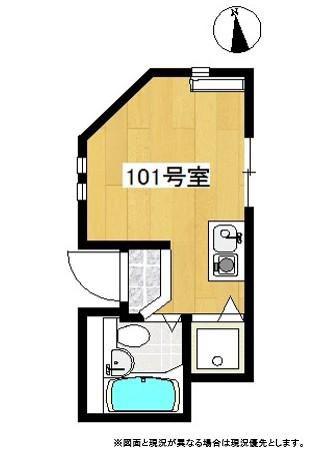 K-HOUSE西ヶ原(ワンルーム/1階)の間取り写真