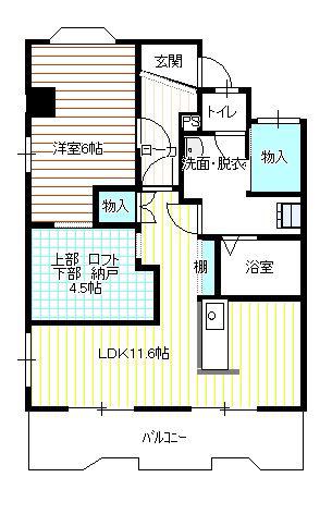 マンション善(1LDK/3階)の間取り写真