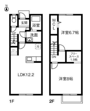 PLASSUM COURT前田町(2LDK/1階)の間取り写真