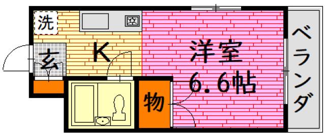 ヴェナールハイム(ワンルーム/4階)の間取り写真
