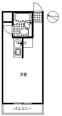 ライオンズプラザ南太田(ワンルーム/3階)の間取り写真