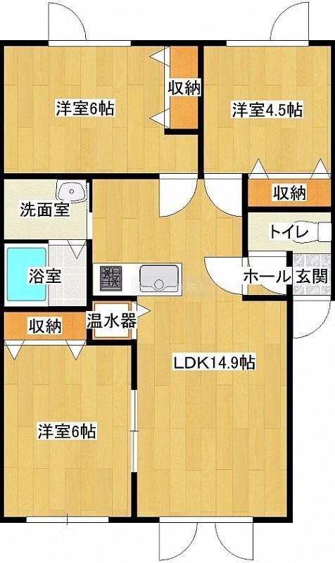 ルピナス(3LDK/2階)の間取り写真