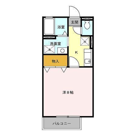 サーフスリー曽師 A・B・C(1K/1階)の間取り写真