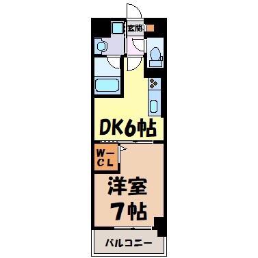 プロセルム上坂(1DK/1階)の間取り写真