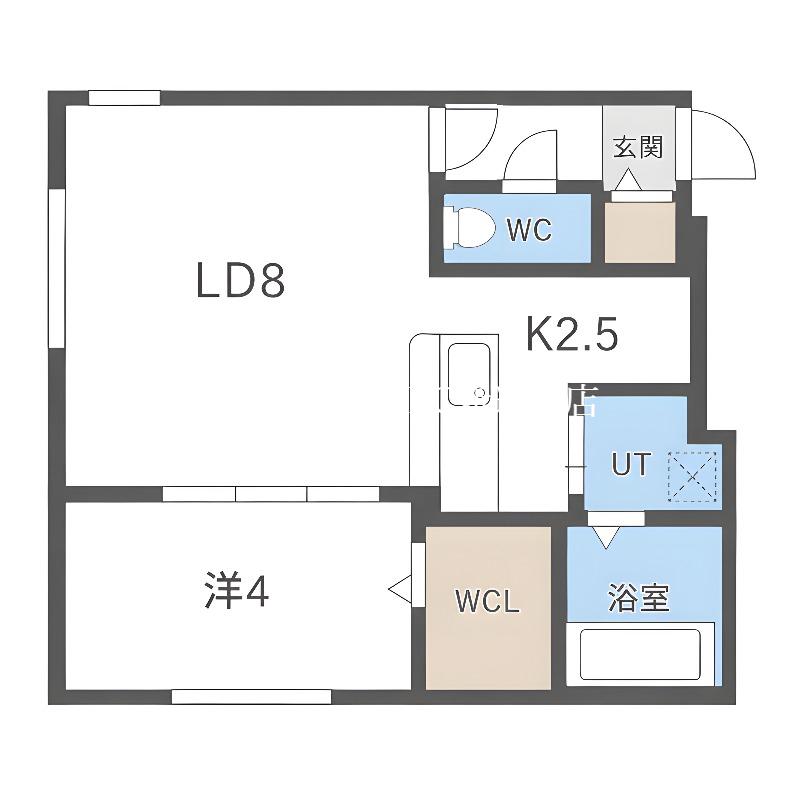 BASE MOTOMACHI(1LDK/2階)の間取り写真