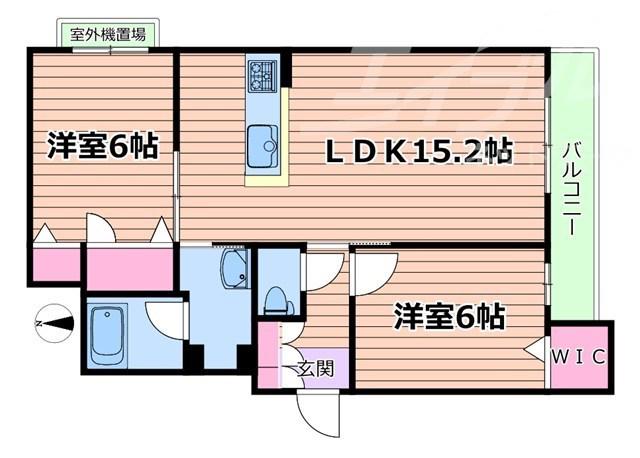 パール壽(2LDK/2階)の間取り写真