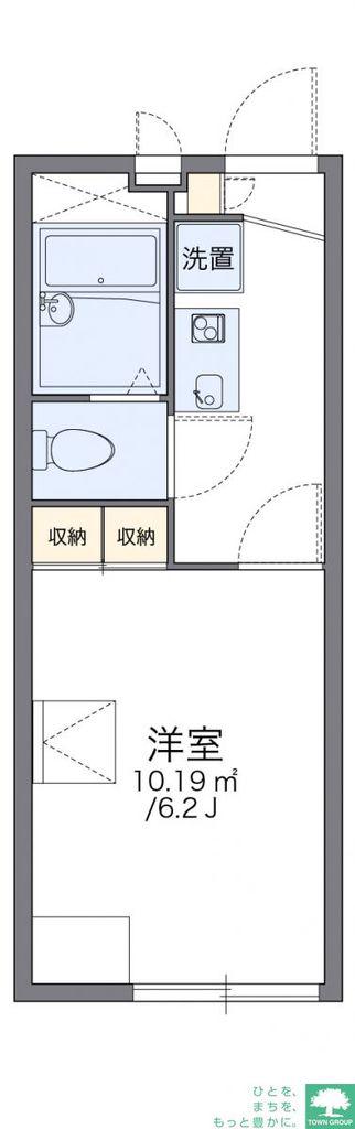レオパレスフォンターナ(1K/2階)の間取り写真