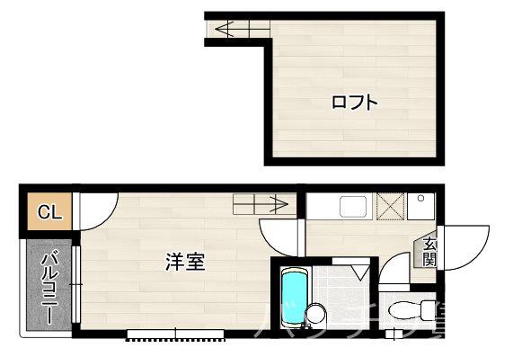 セジュールHIRO(1K/2階)の間取り写真