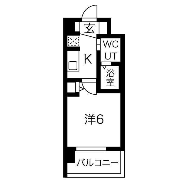 エグゼ大阪ドーム(1K/3階)の間取り写真