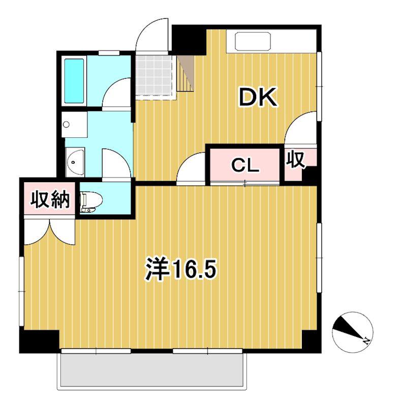 コーポラス明和(1DK/2階)の間取り写真