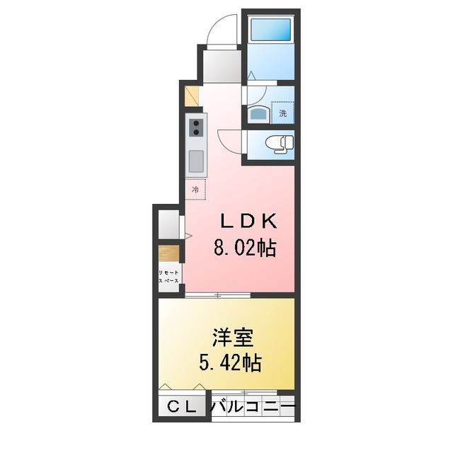 アイメゾン(1LDK/1階)の間取り写真