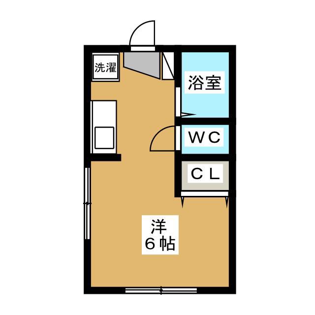 ゴールドコート(ワンルーム/1階)の間取り写真