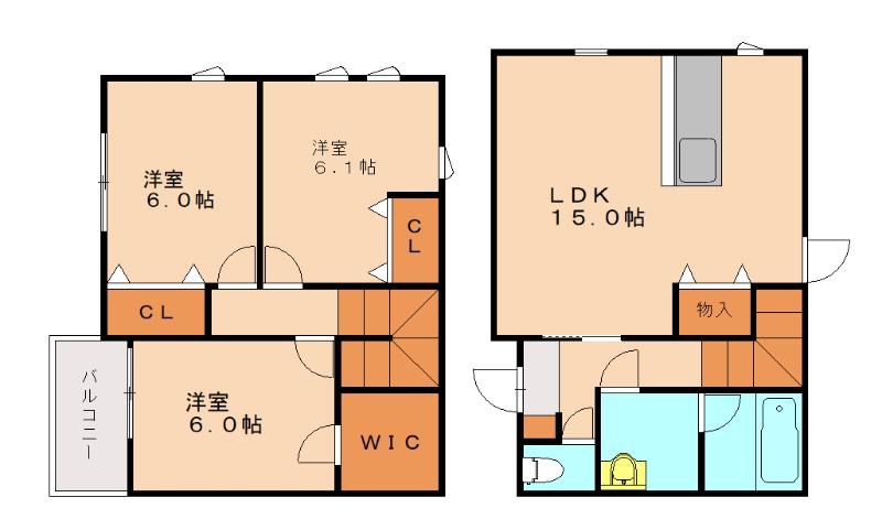 グラビス宰都(3LDK/1階)の間取り写真