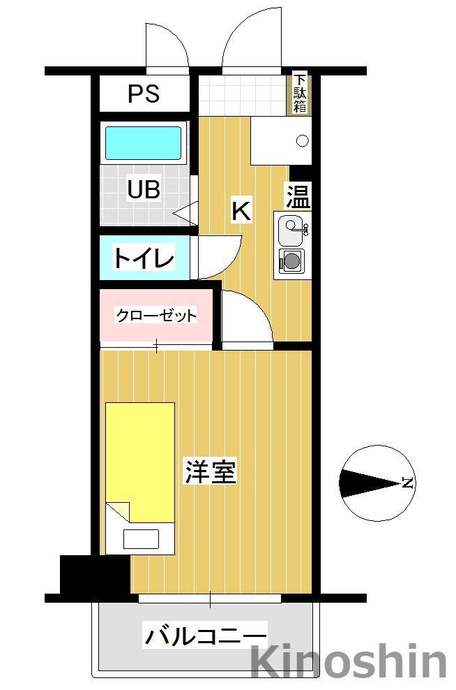 グレイスハイツ(1K/5階)の間取り写真