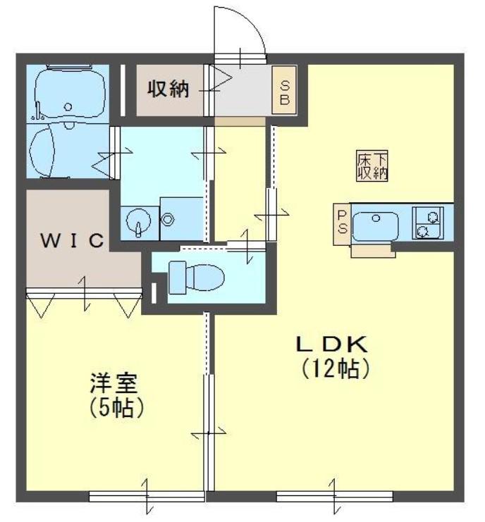BREEZE COURT(1LDK/2階)の間取り写真