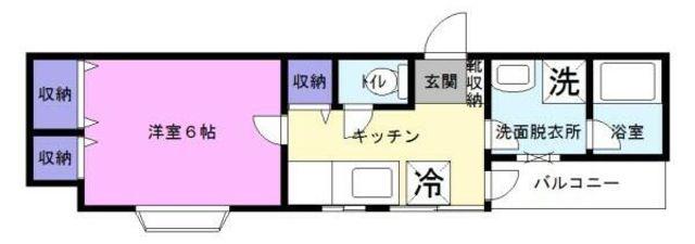 メイヨーヒルズ(1K/2階)の間取り写真
