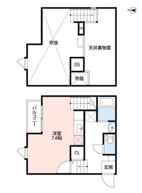 AFFITTO竹下(ワンルーム/2階)の間取り写真