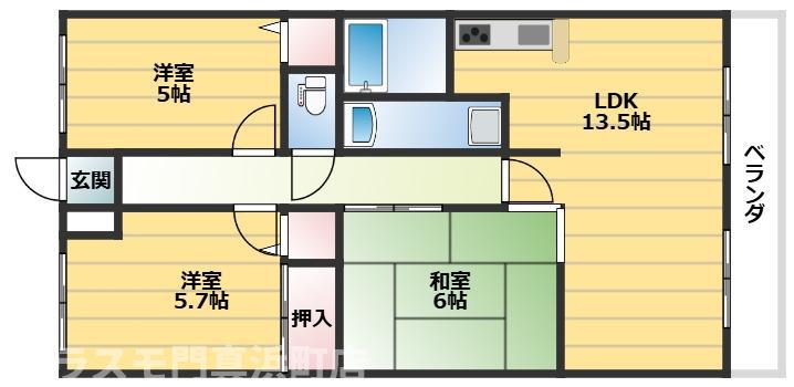 サザンクロス(3LDK/5階)の間取り写真