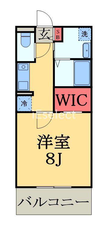 D-テラス(1K/2階)の間取り写真