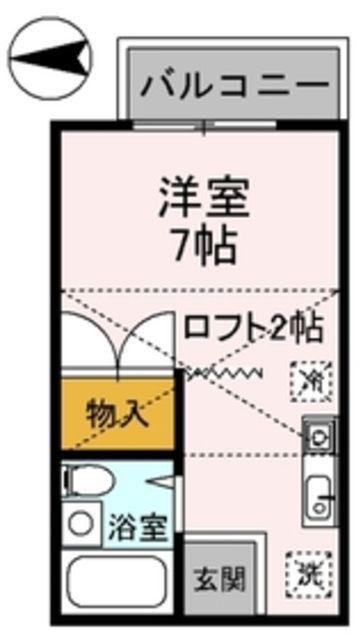 ロイヤルハイツ(ワンルーム/1階)の間取り写真