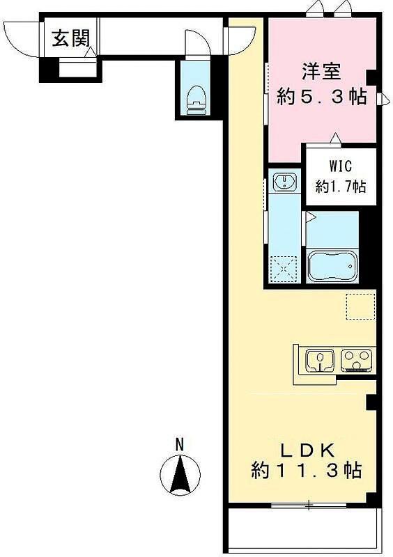 YOUR MAISON スカイガーデン上石神井(1LDK/2階)の間取り写真