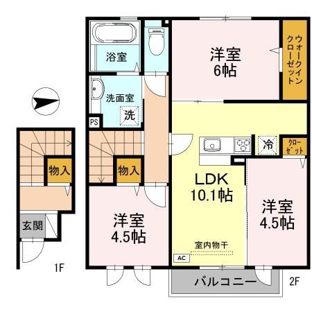メゾンド・和(3LDK/1階)の間取り写真