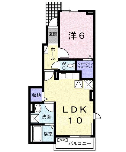 SORA JINDAIJI(1LDK/1階)の間取り写真
