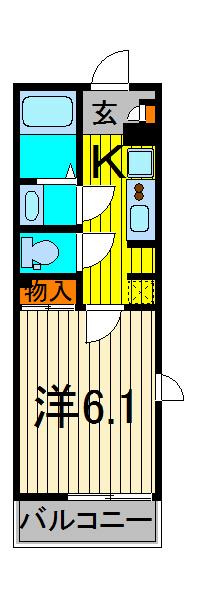 コンフォートマンション(1K/1階)の間取り写真