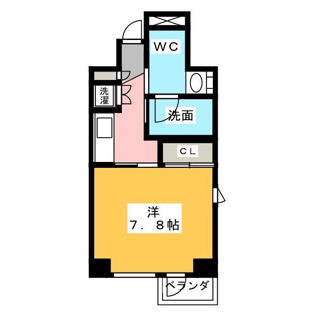 XEBEC錦糸町(1K/5階)の間取り写真