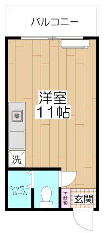 ライオンズステーションプラザ梅島(ワンルーム/2階)の間取り写真