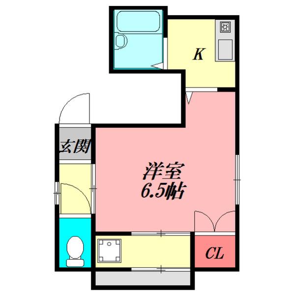 Mプラザ滝井駅前2番館(1K/1階)の間取り写真