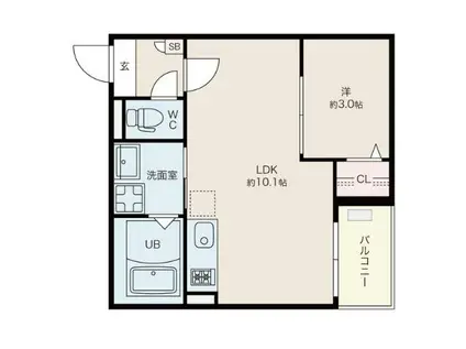 JACK BIWAJIMAII(1LDK/2階)の間取り写真