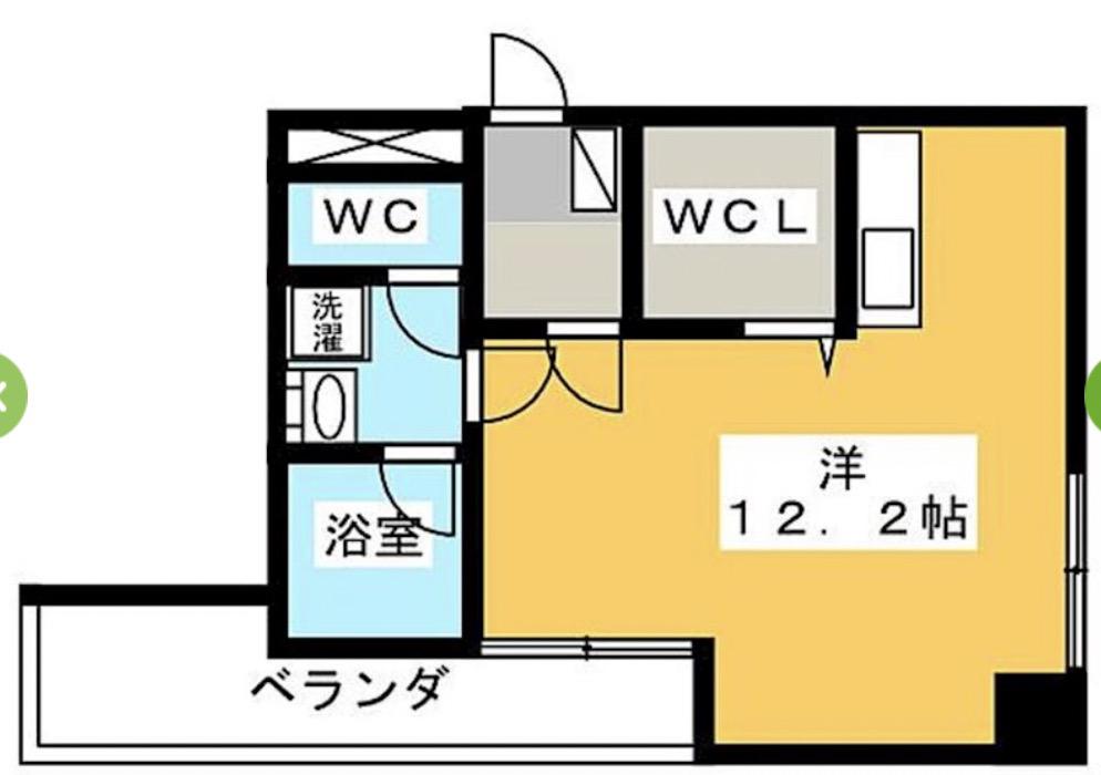 TRIBUTE CENTRAL(ワンルーム/7階)の間取り写真