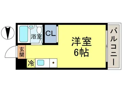 ラフィーヌ立石(ワンルーム/3階)の間取り写真