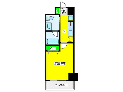 グルーヴ日本橋(1K/12階)の間取り写真