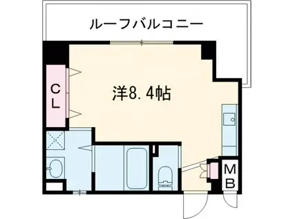 中天マンション(ワンルーム/4階)の間取り写真