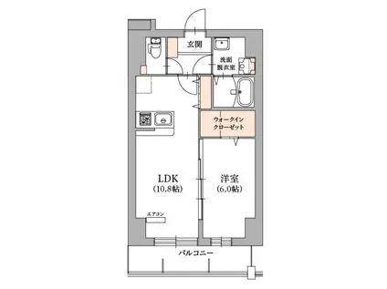 アヴィスタ(1LDK/7階)の間取り写真
