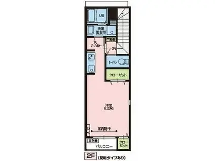 TIGRE CASA(ワンルーム/2階)の間取り写真