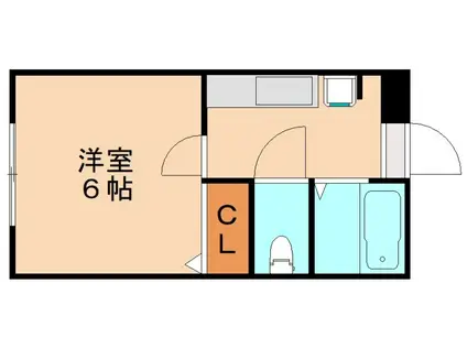 サンヒルズ中井(1K/1階)の間取り写真