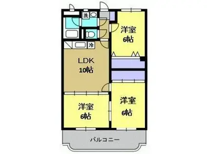 ファミーユA(3LDK/3階)の間取り写真