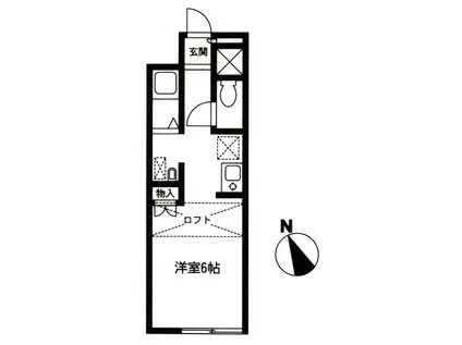 プチメゾン蛍(ワンルーム/1階)の間取り写真