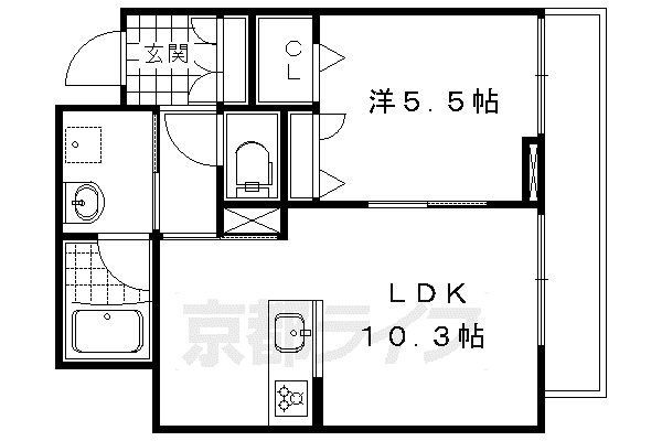 SHAMAISON天峰(1LDK/2階)の間取り写真