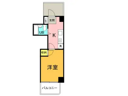 ハーシオンフルタI(1K/5階)の間取り写真